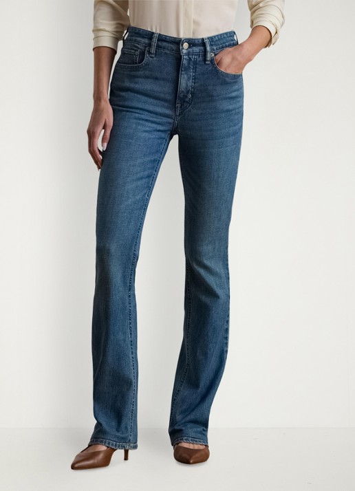 Ralph Lauren High waist bootcut jeans met medium wassing
