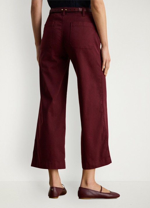 Ralph Lauren High waist flaired fit cropped chino met steekzakken - achterkant 2 dark garnet / bordeauxrood