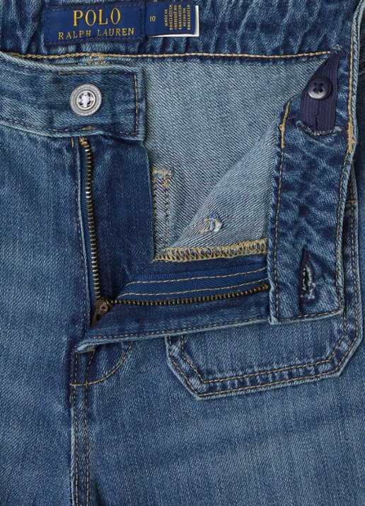Ralph Lauren High waist flared jeans met donkere wassing  - detail 3 indigo