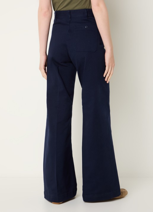 Ralph Lauren High waist flared jeans met gekleurde wassing - achterkant donkerblauw