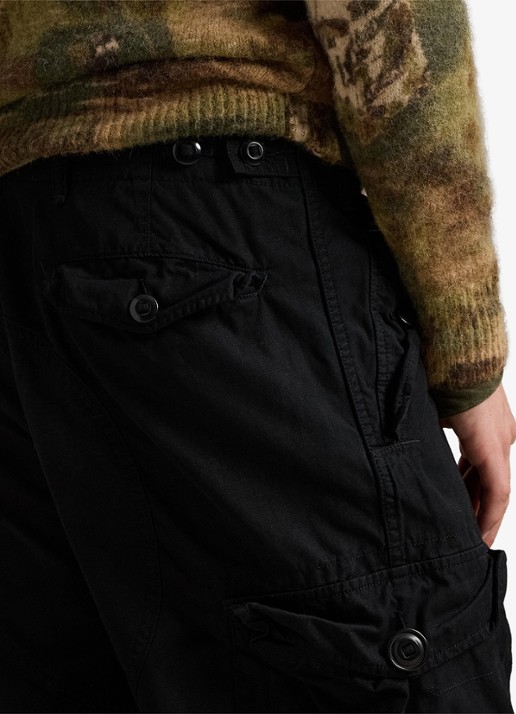 Ralph Lauren High waist loose fit cargobroek - detail 5 polo black / zwart