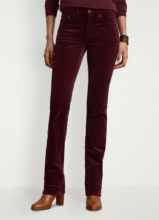 Ralph Lauren High waist slim fit jeans van corduroy