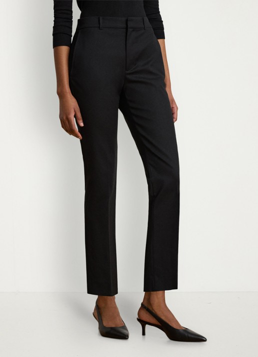 Ralph Lauren High waist slim fit pantalon met steekzakken - achterkant 3 zwart