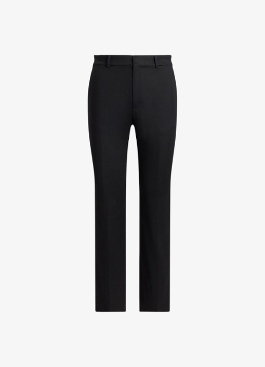 Ralph Lauren High waist slim fit pantalon met steekzakken - voorkant 4 zwart