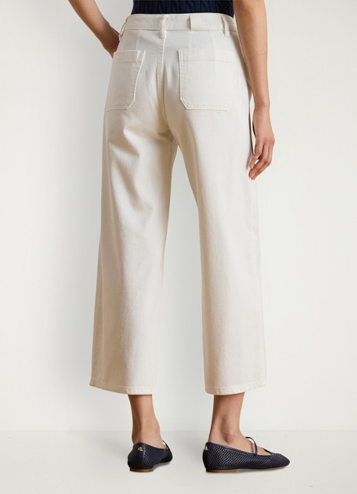 Ralph Lauren High waist wide fit jeans met gekleurde wassing - achterkant wit