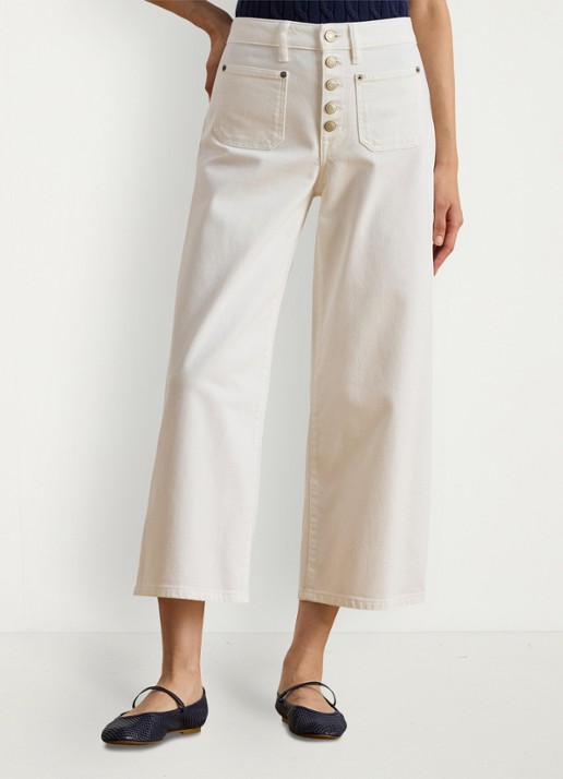 Ralph Lauren High waist wide fit jeans met gekleurde wassing