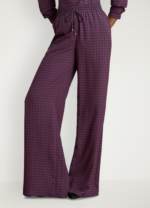 Ralph Lauren High waist wide fit palazzo broek met grafische print