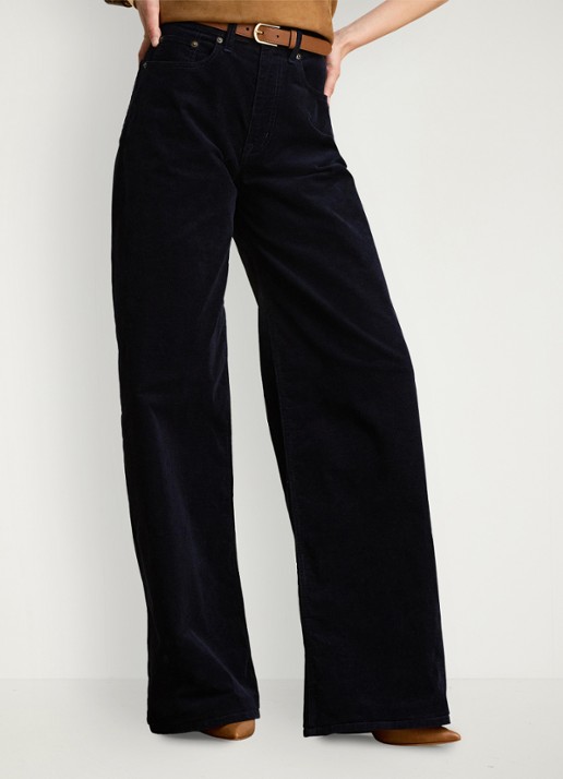 Ralph Lauren High waist wide leg jeans van corduroy