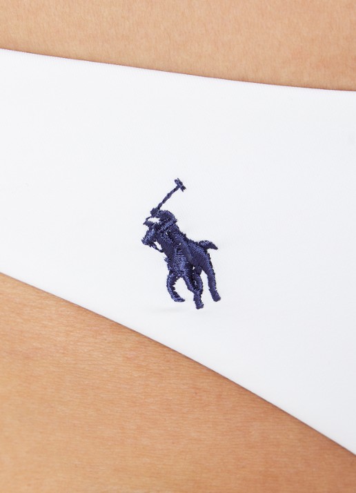 Ralph Lauren High waisted bikinislip met logo - detail 5 wit