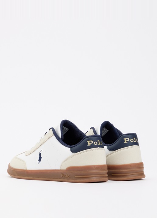 Ralph Lauren Hollis sneaker met logo - achterkant 2 wit