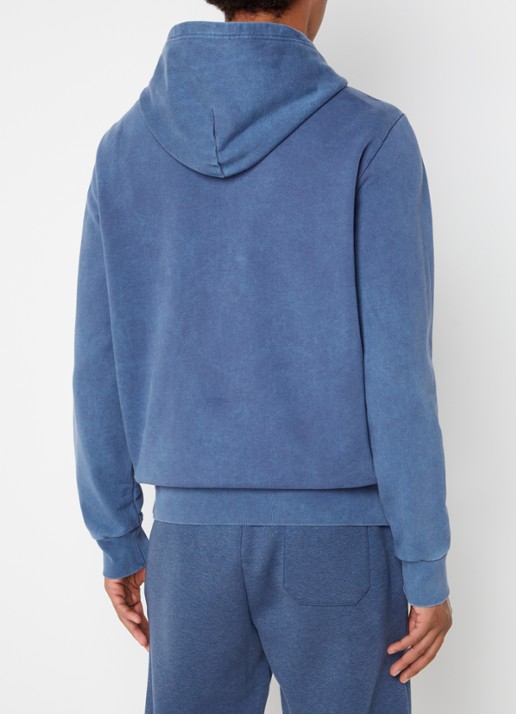 Ralph Lauren Hoodie met kangoeroezak - achterkant light navy
