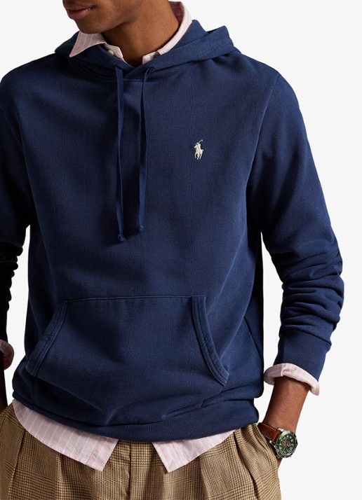 Ralph Lauren Hoodie met kangoeroezak - detail 5 cruise navy / donkerblauw