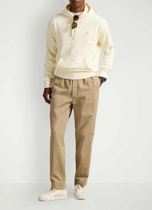 Ralph Lauren Hoodie met kangoeroezak - voorkant 2 clubhouse cream / creme