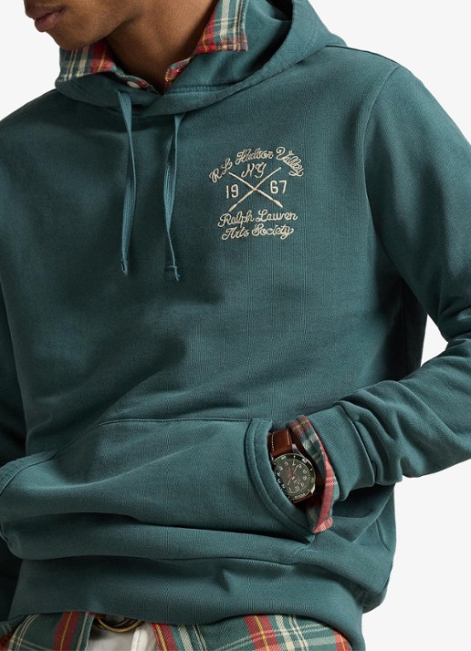 Ralph Lauren Hoodie met kangoeroezak - detail 2 charter green / groen