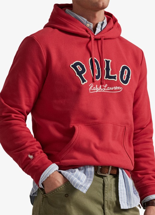 Ralph Lauren Hoodie met logo - detail 2 sunrise red / rood