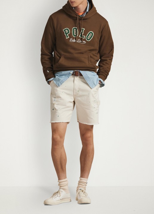 Ralph Lauren Hoodie met logo - voorkant 2 york brown / bruin