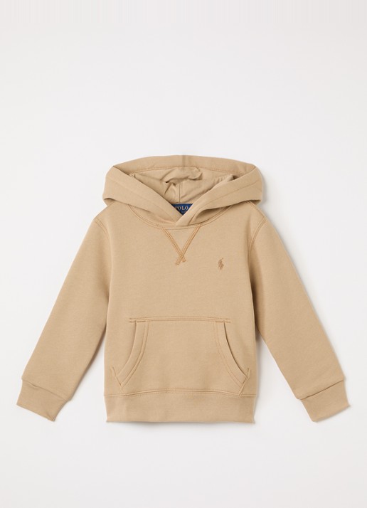 Ralph Lauren Hoodie met logoborduring - voorkant 5 khaki