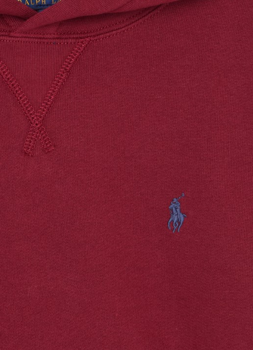 Ralph Lauren Hoodie met logoborduring - detail 3 bordeauxrood