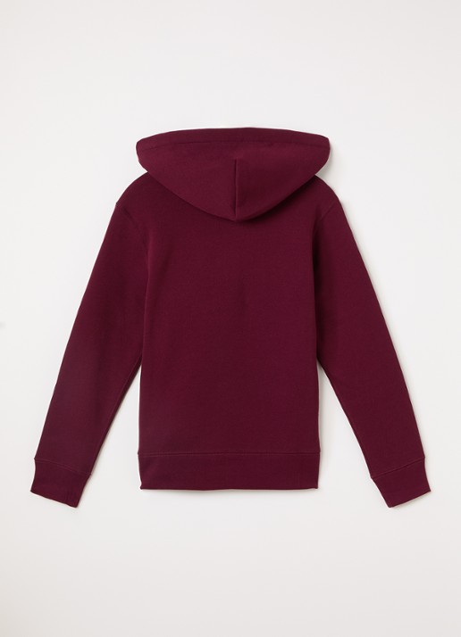 Ralph Lauren Hoodie met logoborduring - voorkant 2 roodbruin
