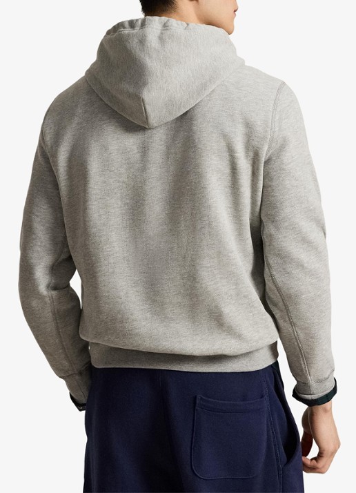 Ralph Lauren Hoodie met logoborduring - achterkant andover heather / grijs