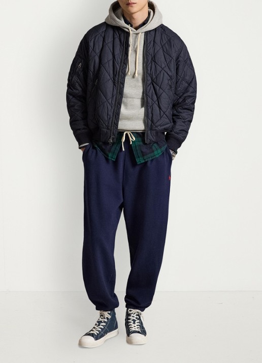 Ralph Lauren Hoodie met logoborduring - detail 2 andover heather / grijs