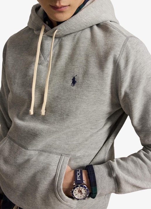 Ralph Lauren Hoodie met logoborduring - detail 3 andover heather / grijs