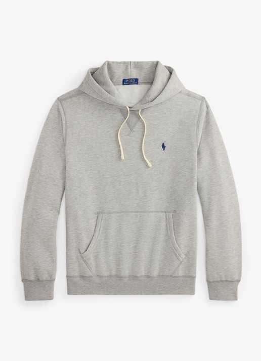 Ralph Lauren Hoodie met logoborduring - voorkant 4 andover heather / grijs