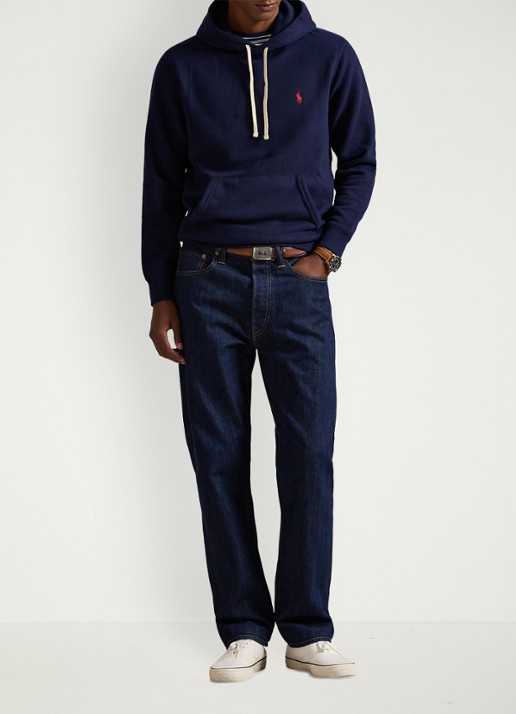 Ralph Lauren Hoodie met logoborduring - voorkant 5 cruise navy / blauw
