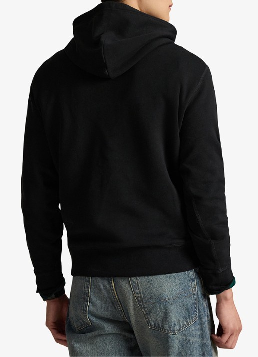 Ralph Lauren Hoodie met logoborduring - achterkant 3 polo black / zwart