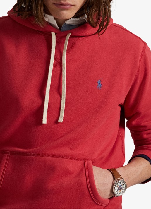 Ralph Lauren Hoodie met logoborduring - detail 2 sunrise red