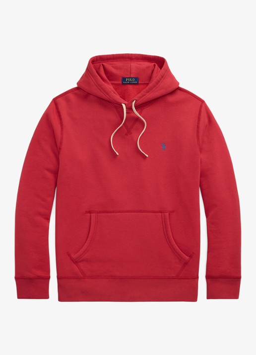 Ralph Lauren Hoodie met logoborduring - voorkant 4 sunrise red