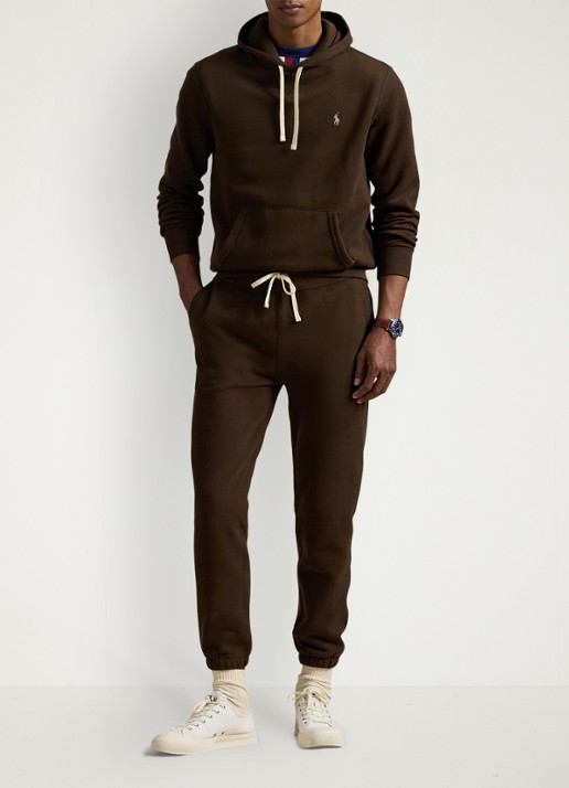 Ralph Lauren Hoodie met logoborduring - voorkant 2 nutmeg brown / bruin