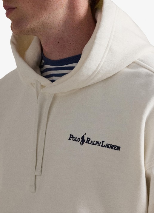 Ralph Lauren Hoodie met logoborduring - detail 2 deckwash white / wit