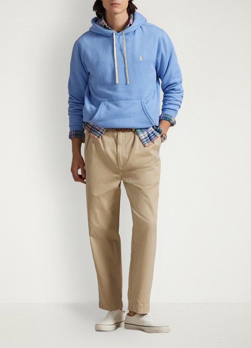 Ralph Lauren Hoodie met logoborduring - voorkant 5 bristol blue / blauw