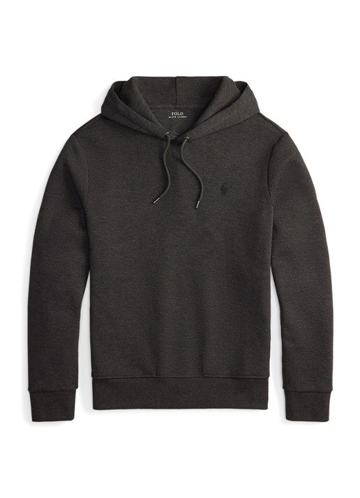 Ralph Lauren Hoodie met logoborduring - voorkant dark charcoal / donkergrijs