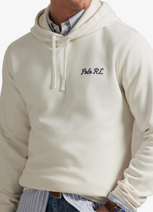 Ralph Lauren Hoodie met logoborduring - detail 3 nevis / wit