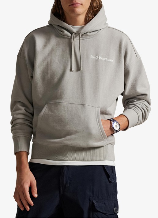 Ralph Lauren Hoodie met logoborduring - detail 3 grey dawn / grijs