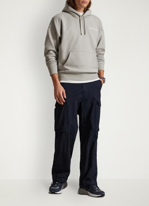 Ralph Lauren Hoodie met logoborduring - voorkant 2 grey dawn / grijs