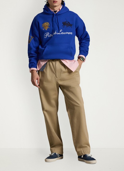 Ralph Lauren Hoodie met logoborduring - voorkant 2 new sapphire-2zi3