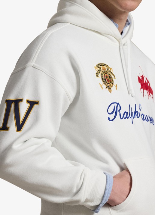 Ralph Lauren Hoodie met logoborduring - detail 2 white / wit