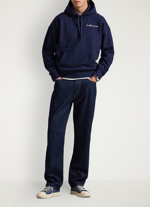 Ralph Lauren Hoodie met logoborduring - voorkant 2 cruise navy / donkerblauw