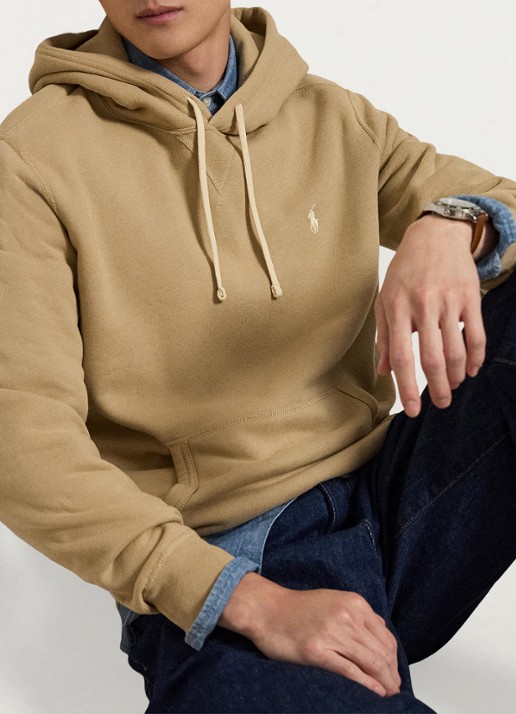 Ralph Lauren Hoodie met logoborduring - detail 5 vintage khaki / khaki