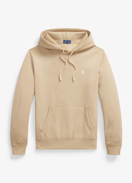 Ralph Lauren Hoodie met logoborduring - voorkant vintage khaki / khaki