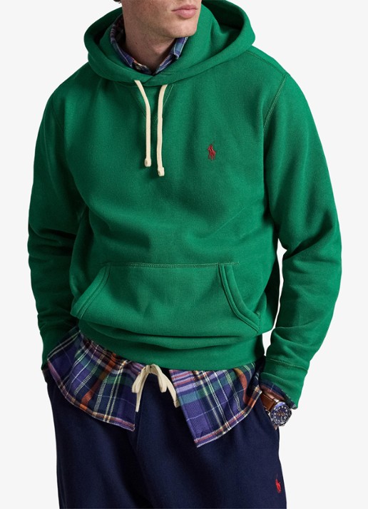 Ralph Lauren Hoodie met logoborduring - voorkant 2 erin green / groen