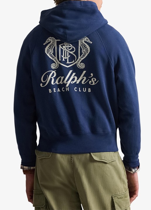 Ralph Lauren Hoodie met logoprint - achterkant 3 dark cobalt / kobaltblauw