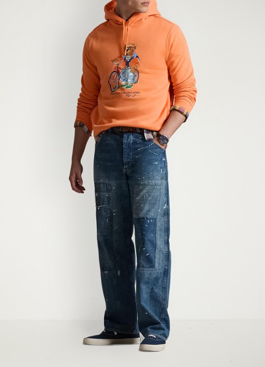 Ralph Lauren Hoodie met logoprint - voorkant 5 poppy / oranje