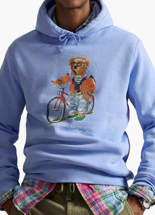 Ralph Lauren Hoodie met logoprint - detail 4 austin blue / blauw