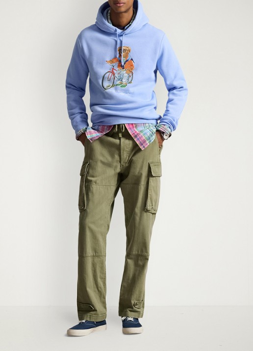 Ralph Lauren Hoodie met logoprint - voorkant 2 austin blue / blauw