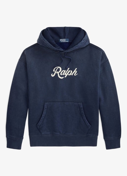 Ralph Lauren Hoodie met logoprint - voorkant 3 dark cobalt/ white / blauw