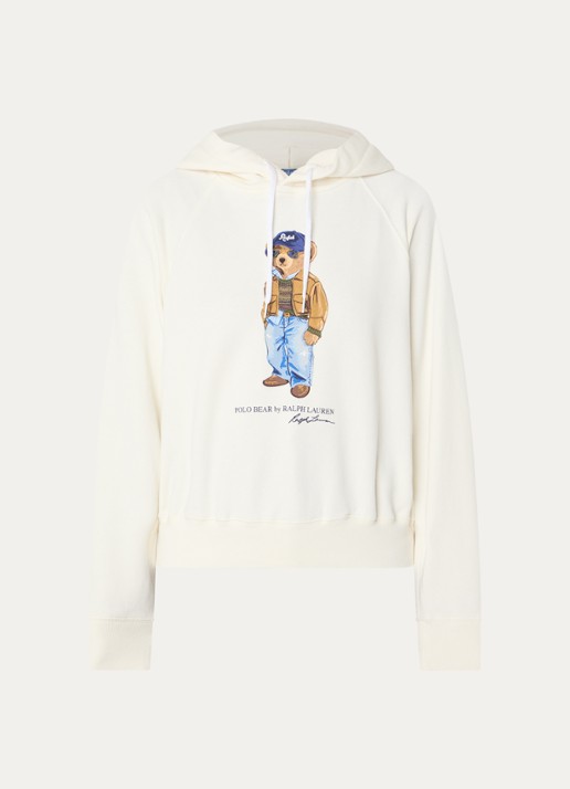 Ralph Lauren Hoodie met print - voorkant 4 gebroken wit